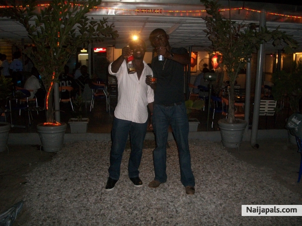 me and a friend at the birthday - click for next photo