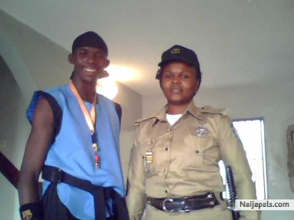 Here is another female officer trained and drilled by me long ago but she' s mama now. - click for next photo