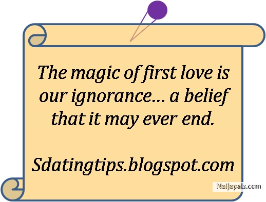 Magic of first love quote - click for next photo