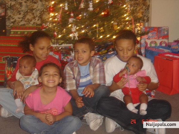 my 6 grandchildren, edward, tavia, michael, tatyanna, darius and desria - click for next photo
