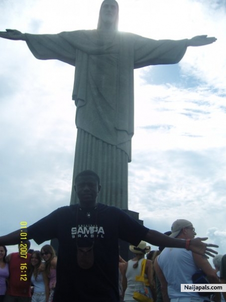 In Rio de Janeiro with Christ the Redentor.. - click for next photo