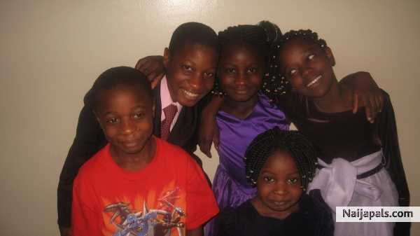 Donaldson Nformi With brothers and sisters - click for next photo