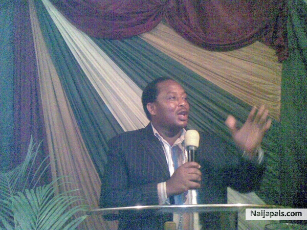 Bishop preaching in a confrence - click for next photo