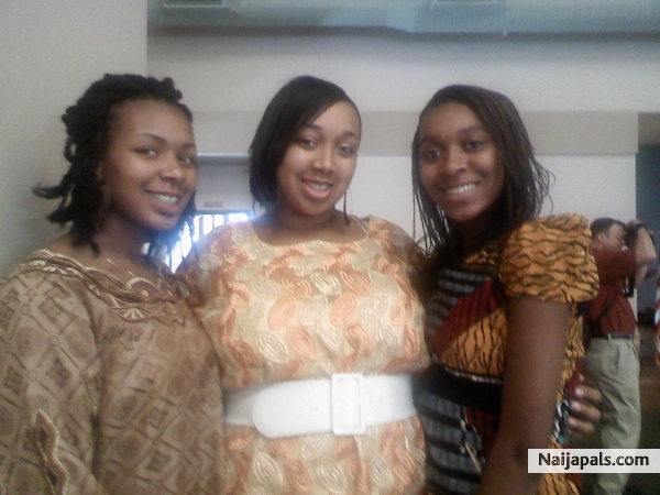 Nkechi, Me, Odira at church - click for next photo