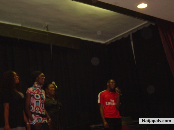 Singing at the International Dinner and Gala nite - click for next photo