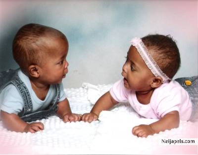my sista' s twins desria and darius, my only niece and nephew, so far - click for next photo