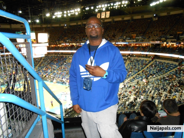 At the Hornets game at New Orleans - click for next photo