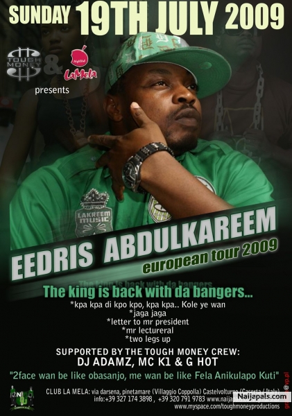 eedris live in club lamela naples,italy. - click for next photo