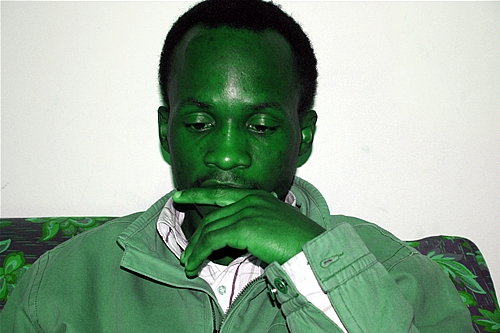 kunle in the media room - click for next photo