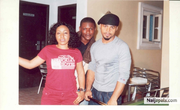 Me with Rita Dominic & Ramsey Noah shooting on set - click for next photo