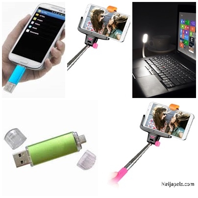 OTG Flash Drive For Smartphones/Tablets/Computers, Monopod Selfie Stick and Mini Light for Laptops/Powerbanks. Call: 08066914204, 08024675844, 08078473880. whatsapp: 08066914204. BBM: 3339F458. - click for next photo
