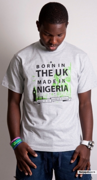 Born in the UK Made in Nigeria T shirt - click for next photo