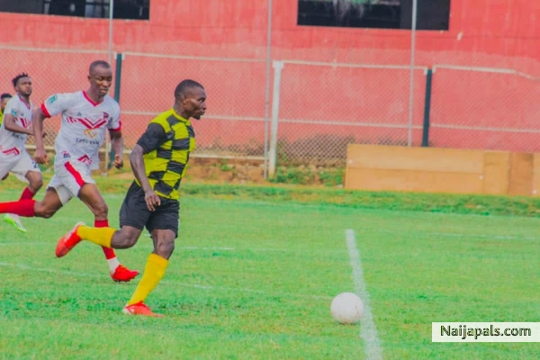 On target against Edel FC - click for next photo