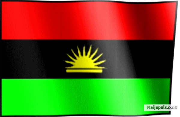 Biafran flag waving large. - click for next photo