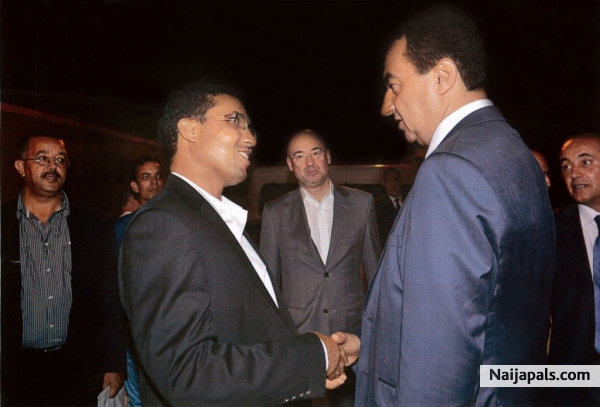 His Excellency Sidi Saleh Daha, Governor of the Province of Sidi Ifni, His Excellency Governer Samir Layazidi, His Excellency Bruno Pouezat, United Nation Resident Co-ordinator in Morocco with Founder and Chairman of Adgeco Group Mohamed Dekkak - click for next photo