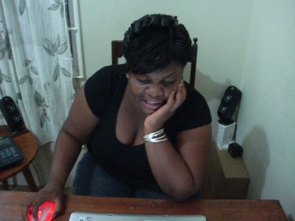 Just me in my room on my laptop - click for next photo