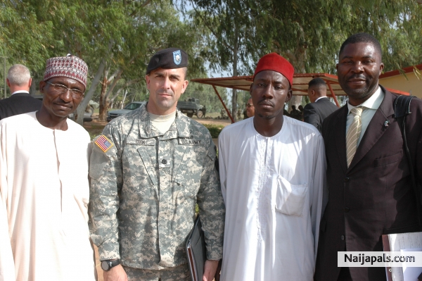 My picture with a Us army Officer,Col T.Cook and my Colleague in Jaji - click for next photo