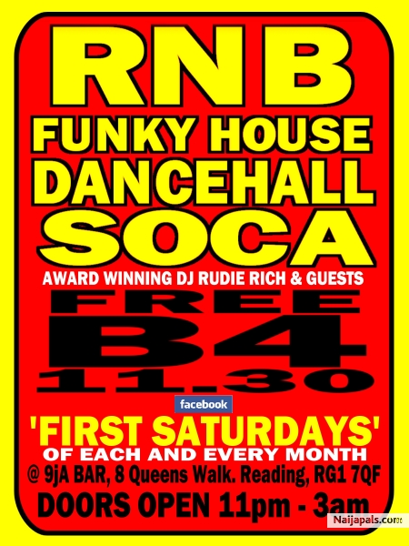 ★★ FIRST SATURDAYS ★★ of Every Month 9ja Bar Restaraunt, Reading rg1 7qf united kingdom - click for next photo
