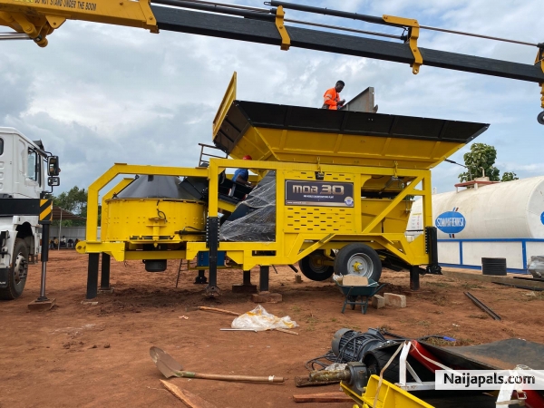CONMACH MOB-30 Mobile Concrete Batching Plant, which was sent to Benin Cotonou port by sea transport in March 2023, continues at the construction site in Benin with its installation and assembly works. Careful planning and work at the construction site by a professional team proceed meticulously for the successful completion of the project. MOB-30 Mobile concrete batching plant plays an important role in the construction industry and is one of the most effective equipment used for concrete produ - click for next photo