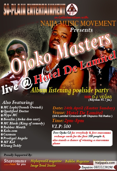 my album listening party ,24th april 2011,call 08033239298 for bookin - click for next photo