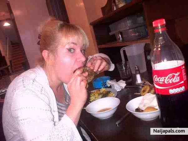 stuffin my face mmmm lol :) - click for next photo