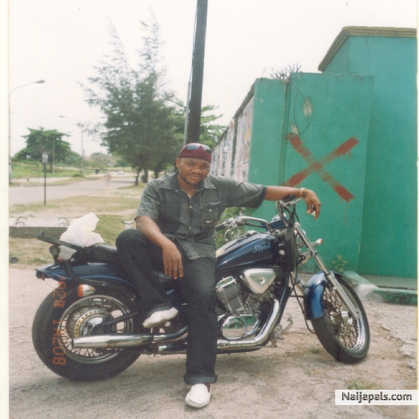 don uche.....with my baby bike honda steed - click for next photo