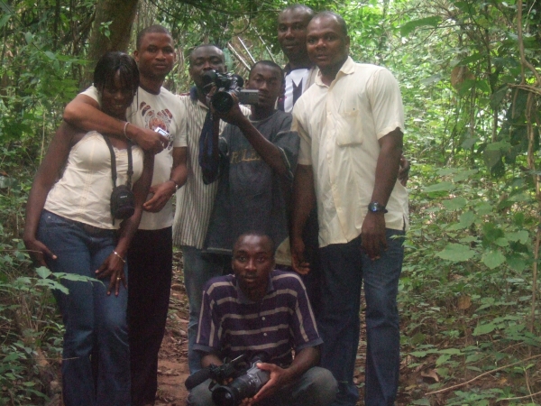 Me & my TV crew - click for next photo