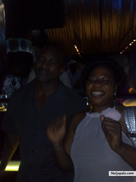 with evander holyfield,one of my visit to the states,met him at a nite club - click for next photo