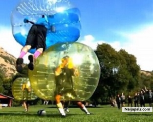 Bubble footballs - click for next photo