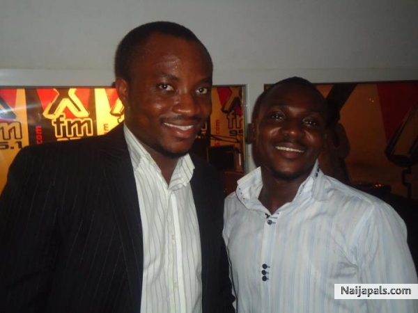 Me and D K B the Ghanaian representative of the Big Brother Africa. Star game - click for next photo