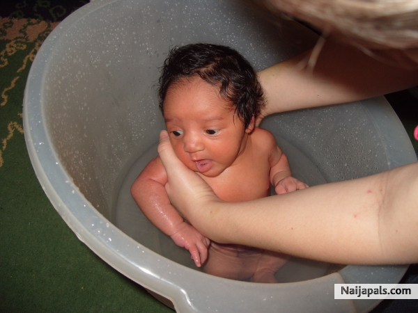 First bath at home:) - click for next photo