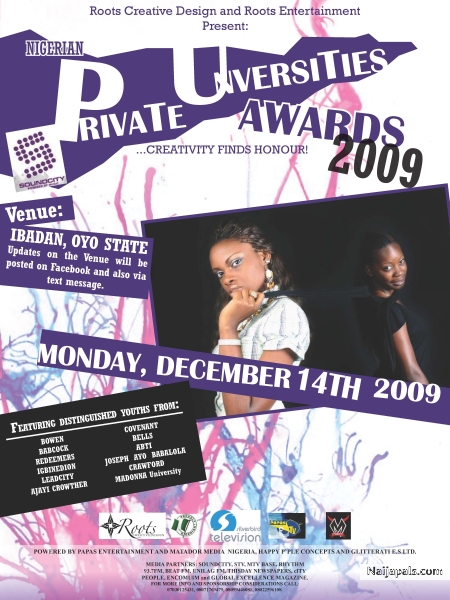 DEC 14th 2009..JOGOR CENTER IBADAN AND ALSO VIDEO. NIGERIAN PRIVATE UNIVERSITY AWARDS 2009 - click for next photo