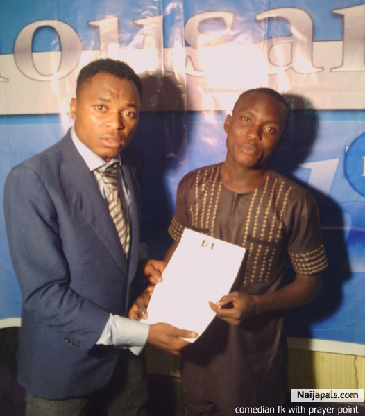 comedian fk with prayer point - click for next photo