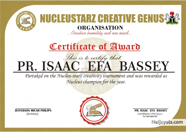Nucleus Certificate 1 - click for next photo