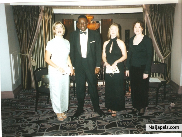 With friends from work at Charity Ball in Hilton Hotel, Park Lane.London - click for next photo
