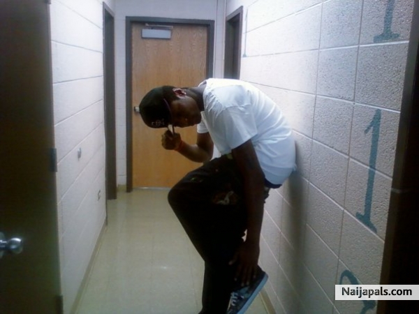 me by ma old room at d dorms - click for next photo